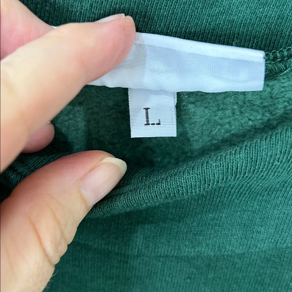 BRYN WALKER Green Sweatshirt Dress Bamboo Organic Cotton Size Large - Picture 9 of 15